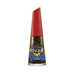Esmalte Risqué Mulher Maravilha Dourado Da Verdade