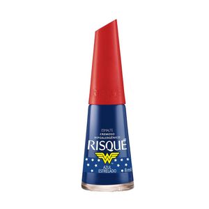 Esmalte Risqué Mulher Maravilha Azul Estrelado