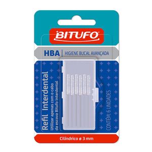 Refil Para Escova Interdental Bitufo Cilíndrico 3Mm