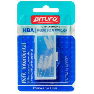 Refil Para Escova Interdental Bitufo Cônico 3-7Mm