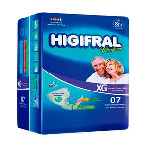 Fralda Higifral Confort Adulto Xg 7 Unidades