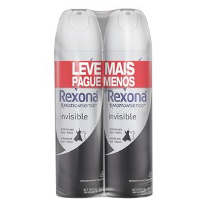 Pack Antitranspirante Aerossol Invisible Rexona Motionsense 2 Unidades 150Ml Cada Leve Mais Pague Me