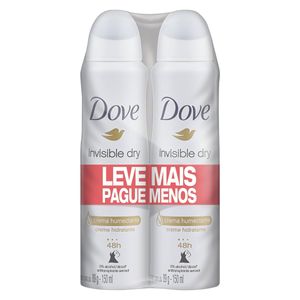 Pack Antitranspirante Aerossol Invisible Dry Dove 2 Unidades 150Ml Cada Leve Mais Pague Menos