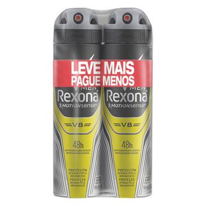 Pack Antitranspirante Aerossol V8 Rexona Men Motionsense Frasco 2 Unidades 150Ml Cada Leve Mais Pagu