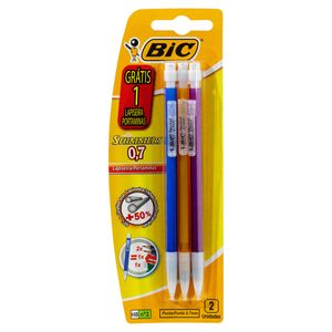 Lapiseira Recarregável Colorida 0,7Mm Bic Shimmers 3 Unidades Grátis 1 Lapiseira