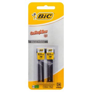 Grafite para Lapiseira HB 0,5mm Bic 2 Unidades