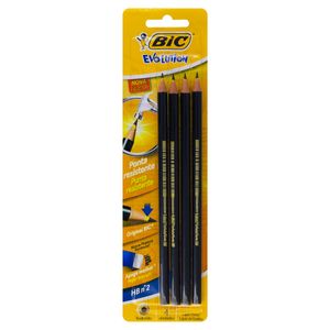 Lápis Grafite HB nº 2 Bic Evolution 4 Unidades