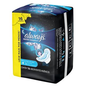 Absorvente Com Abas Seca Always Noites Tranquilas Pacote 16 Unidades Leve Mais Pague Menos