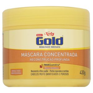 Máscara Concentrada Niely Gold Reconstrução Profunda Pote 430G
