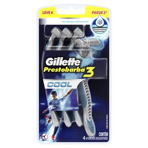 Aparelho Descartável Para Barbear Gillette Prestobarba3 Ice Leve 4 Pague 3 Unidades