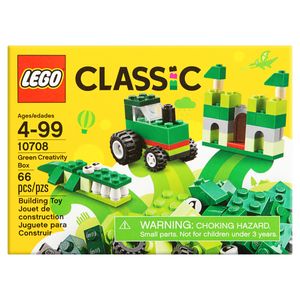 Brinquedo De Montar Caixa De Criatividade Verde Lego Classic 66 Peças