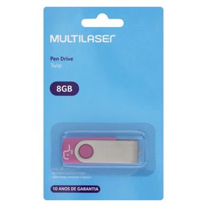 Pendrive Rosa Twist 8Gb Multilaser