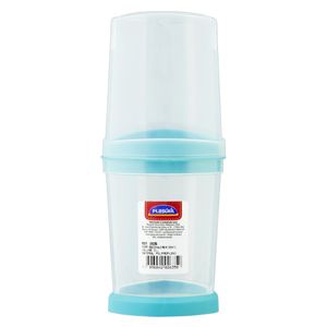 Porta-Escova e Creme Dental com Tampa Azul Plasútil