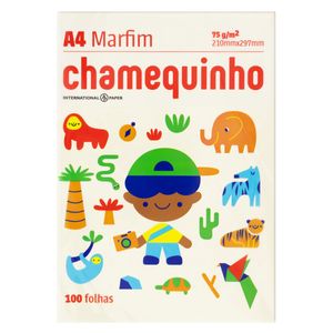 Papel Sulfite Marfim Chamequinho A4 100 Folhas
