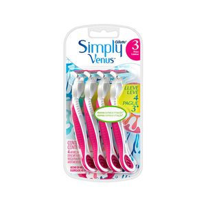 Aparelho Descartável Para Depilar Gillette Venus Simply Leve 4 Pague 3 Unidades