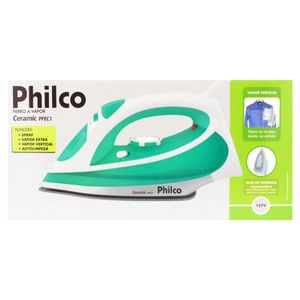 Ferro de Passar a Vapor Verde Ceramic PFEC1 Philco 127V