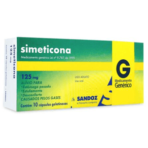 Simeticona Sandoz Gen 125Mg C/10 Comp