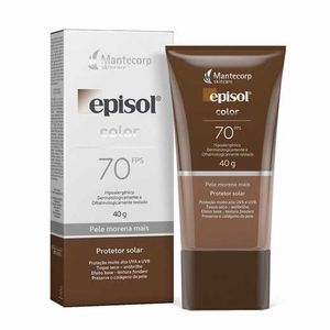 Protetor Solar Episol Color Pele Morena Mais Fps 70 40G