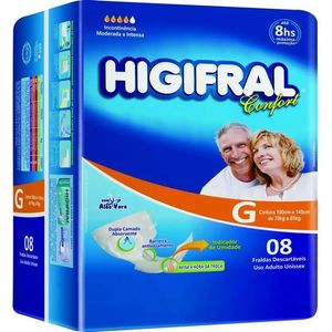 Fralda Higifral Confort G 8 Unidades