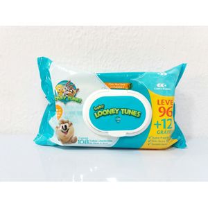 Toalha Umedecida Looney Tunes Com 108 Unidades