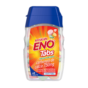 Eno Tabs 750Mg Frutas Sortidas Gsk 8 Comprimidos Mastigáveis