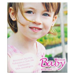 Brinco Antialérgico Daisy Rosa Fúcsia Studex Baby System 75