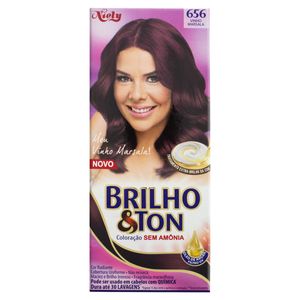 Brilho E Ton Kit Tintura Vinho Marsala 6.56