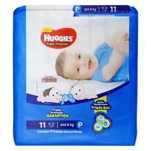 Huggies Fralda Descartavel Tripla Protecao Tamanho P 1