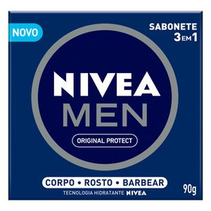 Nivea Men Sabonete Original 3 Em 1 Rosto Barba Corpo 90 G
