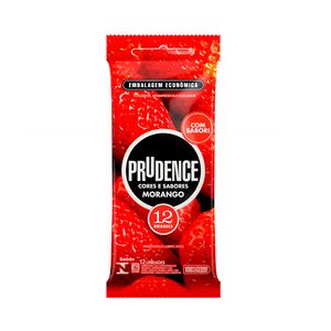 Prudence Cor E Sab Sache Preservativo Lubrificado Morango 2