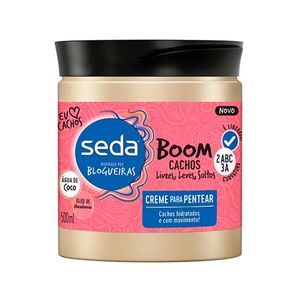 Seda Creme Pentear Creme Sem Enxague Boom Cachos Livres Leves Soltos 500 Ml