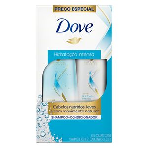 Dove Kit Hidratacao Intensa Infusao De Oxigenio Shampoo 400Ml + Condicionador 200 600 Ml
