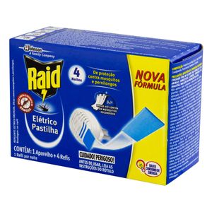 Raid Aparelho Eletrico Pastilhas + 4 Refil