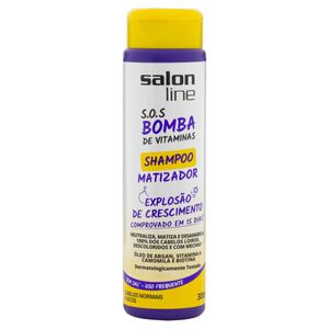 Salon Line Shampoo Sos Bomda De Vitaminas Matizador Cabelos Normais A Secos 300 Ml