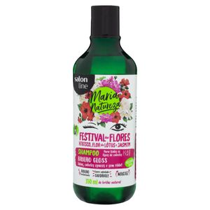 Salon Line Shampoo Festival Das Flores Hibisco Flor De Lotus E Jasmim Maria Natureza 350 Ml