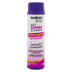 Salon Line Condicionador Sos Bomda De Vitaminas Matizador Cabelos Mistos A Oleosos 300 Ml