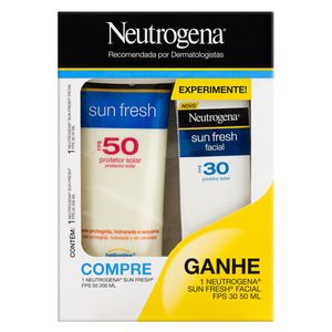 Neutrogena Sun Fr Kit Protetor Solar Locao Fps50 200Ml + Gratis Locao Facial Fps30 50Ml 250 Ml