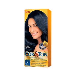 CorETon Kit Mini Tintura Creme 1.7+Preto Azul Especial