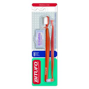 Bitufo Kit Escova Dental Ortodontica Cilindrico