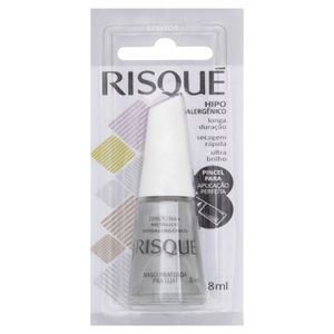 Risque Esmalte Liquido Metalico Hipoalergenico Comercial Nasci Prateada Pra Lua 8 Ml