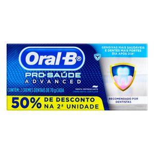 Oral-B Pro Saude Creme Dental Advanced Com 50% Desconto Na Segunda Unidade 70 G
