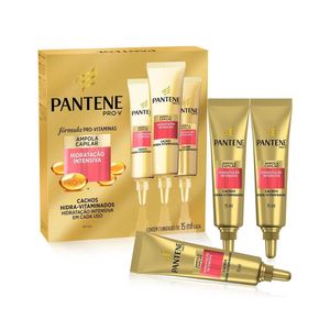 Pantene P Shampoo Ampola Capilar Cachos Hidra Vitaminados 15 Ml C/3