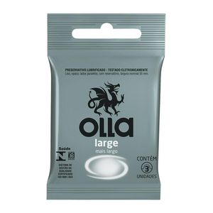 Olla Sache Preservativo Lubrificado Large C/3