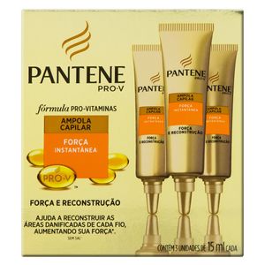 Pantene P Shampoo Ampola Tratamento Capilar Pro V Forca E Reconstrucao 15 Ml C/3