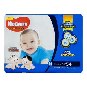Huggies Fralda Descartavel Tripla Protecao Tamanho M C/54