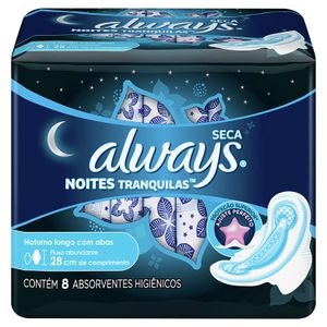 Always Absorvente Active Noturno Com Abas C/8