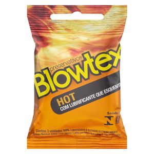 Blowtex Hot Sache Preservativo Lubrificado C/3