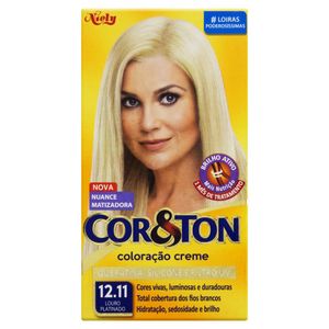CorETon Kit Tintura Creme Louro Platinado 12.11 135 G