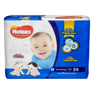 Huggies Fralda Descartavel Tripla Protecao Tamanho M C/24