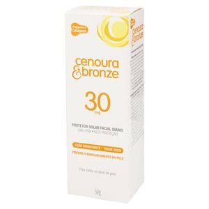 Cenoura E Bronze Locao Bloqueadora Solar Facial Fps30 50 Ml